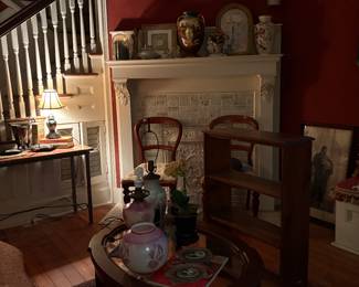 Vintage and antique charm. Large vases. Shadow box early. Porcelain old Paris. ? (opps  not in pic)