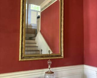 Mirror is almost 6 ft tall.  And 3 ft wide 
