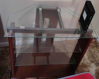 glass tv stand