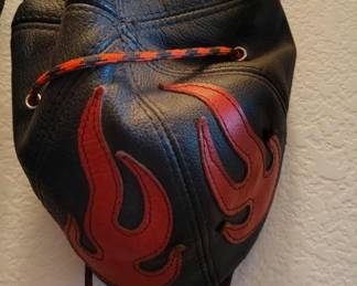 leather cap