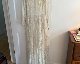 Circa late 1940’s wedding dress. 