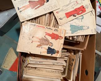 Vintage box lot of patterns. 