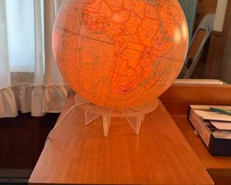 Another wonderful mid century world globe lamp. 