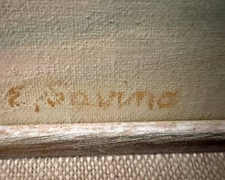 Signature of artist in previous painting. 