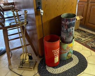 Kitchen Chairs, Fireplace Set, Novelty Wastebaskets