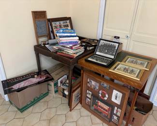 Card Tables, Books, Nautical Shadowbox