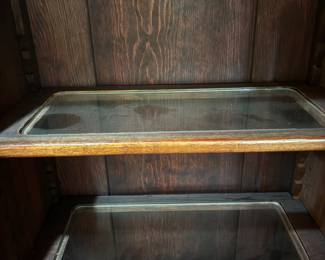 Quality Glass Trimed in Wood Shelving