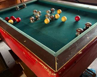 Vintage Bumper Pool Table