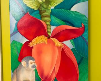 "Banana Flower with Monkey" by Marcella Anderson