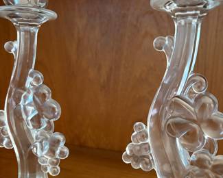 Glass candlesticks