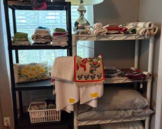 Beautiful linens   Table runners, clothes, placemats, pillows and bed coverings