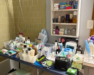 Lots of toiletries and personal items