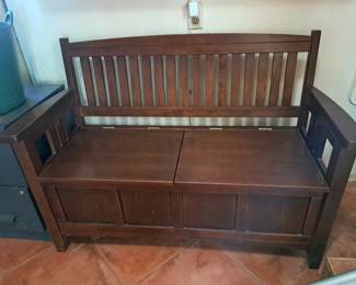 Bench with storage under seats