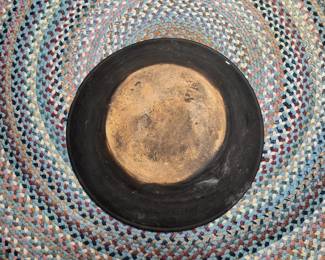 Bottom of 20" Alamance county dirt dish 