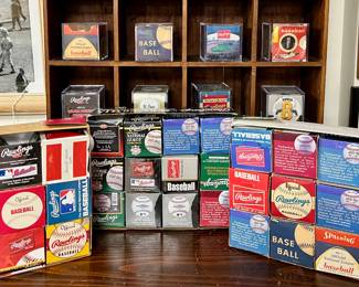 Empty baseball boxes