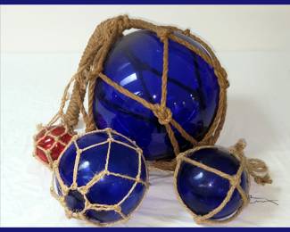 Large and Small Glass Buoys