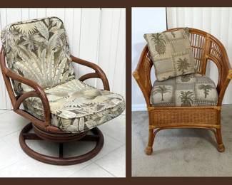 Rattan Swivel Chair and Rattan Arm Chair 