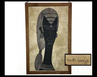 Heidi Lange Swedish Artist Signed Batick East Africa