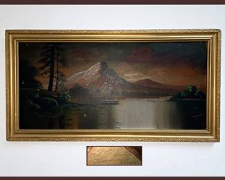 Painting with info on Back