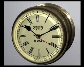 Smiths Enfield 8 Day Ship's Clock Made in England; Running 