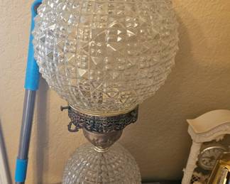 Pressed glass lamp 