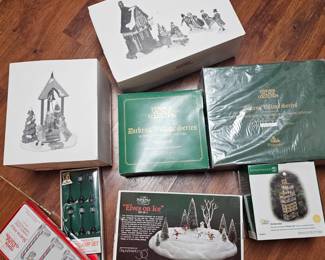 Large selection of Christmas village items, different companies 