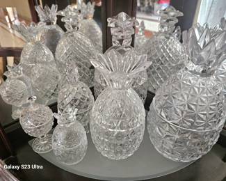Lots of glass and crystal 