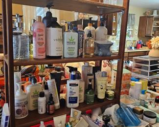 Lots of beauty products 