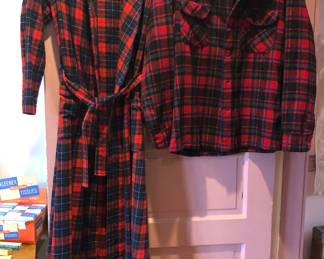 Pendleton wool robe & shirt (size large) 