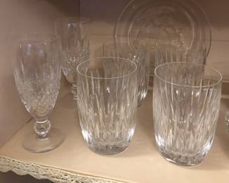 Waterford Colleen short champagnes (2), Waterford Maureen 10 oz. flat tumblers (4)