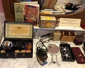 Vintage Hamilton Beach “New Life” vibrator, vintage bathroom accessories 
