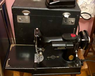 1950 Sears Featherweight 221 sewing machine with case - Serial # AJ566538