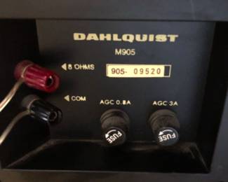 Back of one of Dahlquist speakers - serial numbers are sequential (905-09519 + 905-09520) 