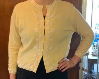 Beaded cashmere cardigans