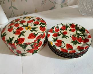 Strawberry coasters.....sense a theme?