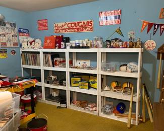 Oiler Blue Bedroom!  All things sports related