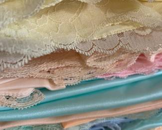 Silky pillowcases with lace......