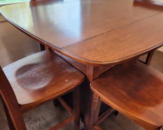 Fold Down High Table with Four High Chairs. 