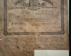 Confederate $1000 Bond with 9 Coupons Attached.
