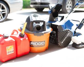 New Wet dry vac, snowblower