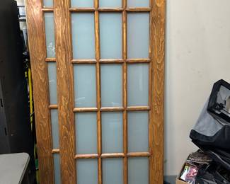 Pair of solid wood French doors