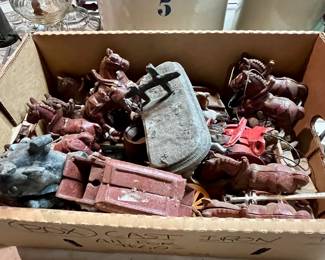 Odd and ends of cast iron toys