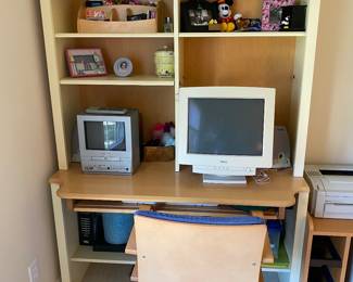 Desk with hutch and chair