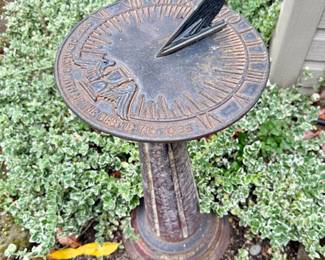Virginia Metal Crafters Cast Iron Sundial 
*Grow Old Along With Me The Best Is Yet To Come*