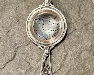 Danish 830S Sterling Silver Tea Strainer HUGO GRUN