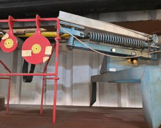 skeet thrower and target