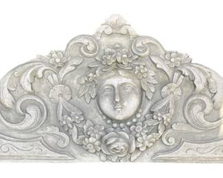 Floral Crown Cartouche Wall Ornament 