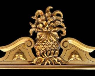 Hickory Manor House Gold Pineapple Pediment 