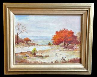Signed Santa Fe Autumn Landscape 