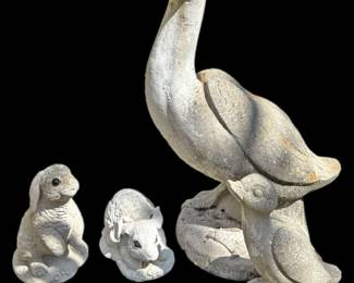 Cement Plaster Yard Animals 
